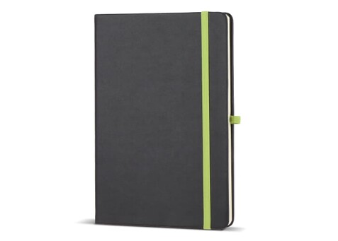 Notizbuch Iroko Hardcover Laser A5 - Schwarz / Hellgrün bedrucken, Art.-Nr. LT92090-N0232 Notizbuch Iroko Hardcover Laser A5 - Schwarz / Hellgrün bedrucken, Art.-Nr. LT92090-N0232