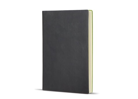 Notizbuch Yuzu Softcover Thermo A5 - Schwarz / Hellgrün bedrucken, Art.-Nr. LT92091-N0232 Notizbuch Yuzu Softcover Thermo A5 - Schwarz / Hellgrün bedrucken, Art.-Nr. LT92091-N0232