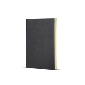 Notizbuch Yuzu Softcover A5 - Schwarz / Hellgrün bedrucken, Art.-Nr. LT92091-N0232