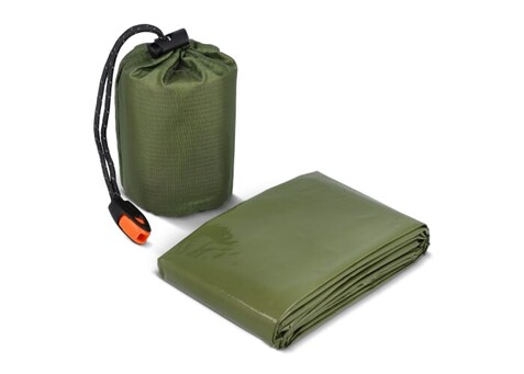 Thermoschlafsack für Notfälle im Freien - Dried Green bedrucken, Art.-Nr. LT94580-N0049 Thermoschlafsack für Notfälle im Freien - Dried Green bedrucken, Art.-Nr. LT94580-N0049