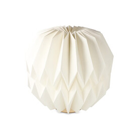 Coollux faltbare, von Origami inspirierte Papier-LED-Lampe Luna 25cm - Natur bedrucken, Art.-Nr. LT40727-N0094