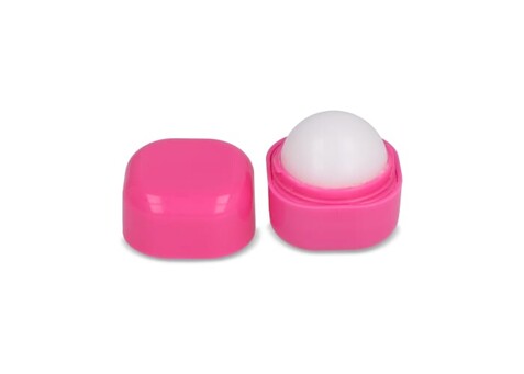 Kubischer Lippenpflegestift aus recyceltem ABS - Rosa bedrucken, Art.-Nr. LT90484-N0076 Kubischer Lippenpflegestift aus recyceltem ABS - Rosa bedrucken, Art.-Nr. LT90484-N0076