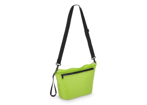 Wasserabweisende Ripstop-Umhängetasche 33 x 23 x 13 cm - Hellgrün bedrucken, Art.-Nr. LT95344-N0032