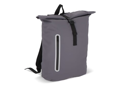 PU-beschichteter R-PET 600D Rolltop-Rucksack 20L - Grau bedrucken, Art.-Nr. LT95357-N0061 PU-beschichteter R-PET 600D Rolltop-Rucksack 20L - Grau bedrucken, Art.-Nr. LT95357-N0061