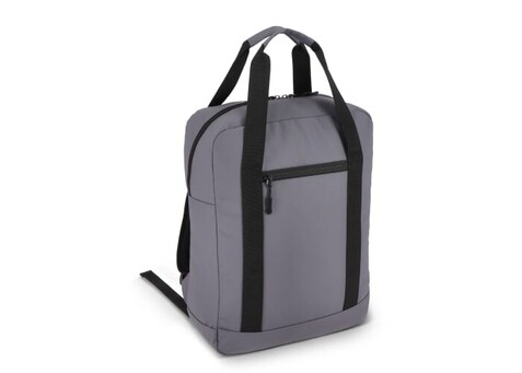 PU-beschichteter R-PET 600D Rucksack 27,5 x 12 x 37,5 cm 12 l - Grau bedrucken, Art.-Nr. LT95362-N0061