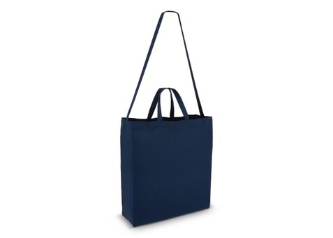 Tragetasche aus Baumwolle OEKO-TEX® 40 x 13 x 44cm 220g/m² - Dunkelblau bedrucken, Art.-Nr. LT95386-N0010