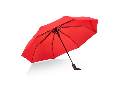 Daintree 190T Pongee 21.5" Faltbarer windproof Regenschirm Auto open - Rot bedrucken, Art.-Nr. LT97116-N0021
