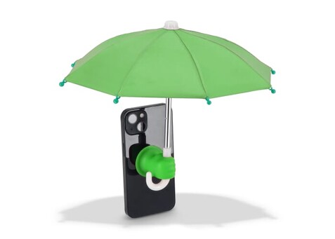 Telefon-Regenschirm mit Saugnapfhalterung - Grün bedrucken, Art.-Nr. LT97123-N0031 Telefon-Regenschirm mit Saugnapfhalterung - Grün bedrucken, Art.-Nr. LT97123-N0031