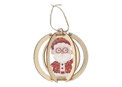 InSideOut Weihnachtsschmuck aus Holz 3er-Set - Natur bedrucken, Art.-Nr. LT57400-N0094