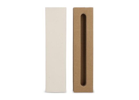 Stiftebox aus recyceltem Milchkarton, 1 Stift - Beige bedrucken, Art.-Nr. LT83143-N0055 Stiftebox aus recyceltem Milchkarton, 1 Stift - Beige bedrucken, Art.-Nr. LT83143-N0055