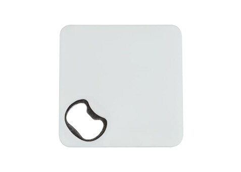 R-ABS Untersetzer mit Flaschenöffner - Weiss bedrucken, Art.-Nr. LT93081-N0001