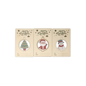 InSideOut Weihnachtsschmuck aus Holz 3er-Set - Natur bedrucken, Art.-Nr. LT57400-N0094