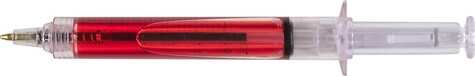 Kugelschreiber Dr. David | Spritzenform – Rot bedrucken, Art.-Nr. 008999999_1063