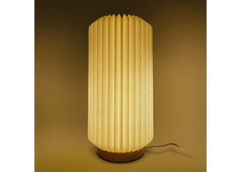 Coollux faltbare Papier-LED-Lampe Aurora Tall auf Holzsockel, 32cm - Natur bedrucken, Art.-Nr. LT40726-N0094 Coollux faltbare Papier-LED-Lampe Aurora Tall auf Holzsockel, 32cm - Natur bedrucken, Art.-Nr. LT40726-N0094