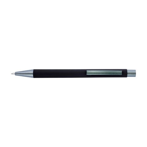 Aluminium-Kugelschreiber Emmett – Schwarz bedrucken, Art.-Nr. 001999999_1439107