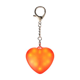 Schlüsselanhänger mit Licht Gleamo | Herzform – Rot bedrucken, Art.-Nr. 008999999_1513476