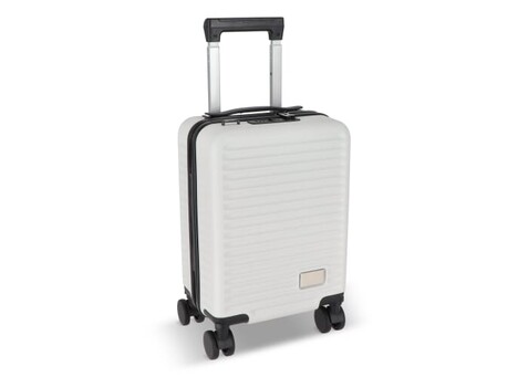 Der InSideOut Trolley Nordlyft mit abnehmbaren Rädern passt unter den Sitz. - Hellgrau bedrucken, Art.-Nr. LT57117-N0062