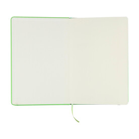 Notizbuch Eva | Recycelt | A5 | Liniert – Limettengrün bedrucken, Art.-Nr. 019999999_1207023