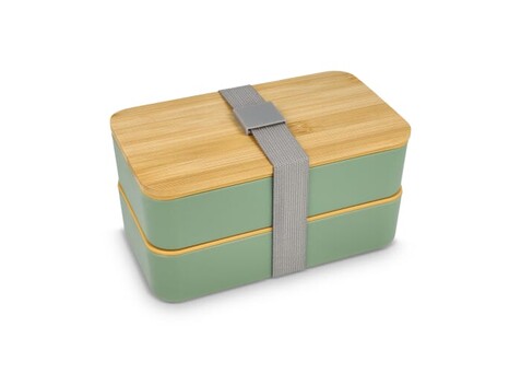 Lunchbox Bento R-PP &amp; Bambus - Mint bedrucken, Art.-Nr. LT90455-N0036