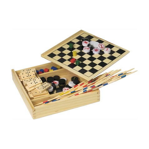 Spieleset Cherie | Holz | 5-in-1 – Braun bedrucken, Art.-Nr. 011999999_6163 Spieleset Cherie | Holz | 5-in-1 – Braun bedrucken, Art.-Nr. 011999999_6163