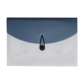 Dokumententasche Louise | Kunststoff | A4 | Erweiterbar – Hellblau bedrucken, Art.-Nr. 018999999_8592