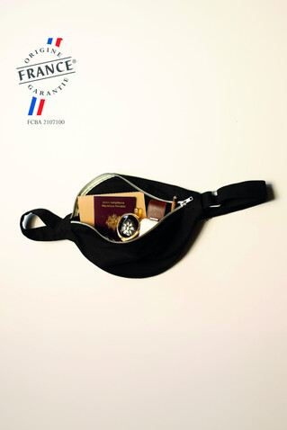 CLOVIS gürteltasche - Deep Black bedrucken, Art.-Nr. A04344-DB-M