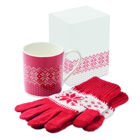 Winterliches Geschenkset - Rot bedrucken, Art.-Nr. CX1557-05