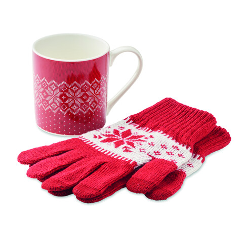 Winterliches Geschenkset - Rot bedrucken, Art.-Nr. CX1557-05