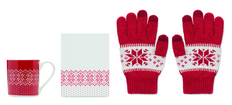 Winterliches Geschenkset - Rot bedrucken, Art.-Nr. CX1557-05