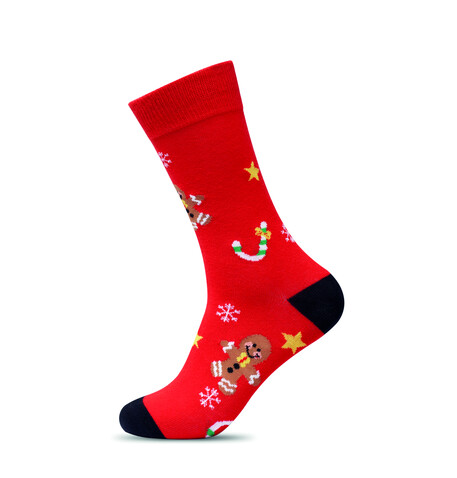Weihnachtssocken M - Rot bedrucken, Art.-Nr. CX1574-05