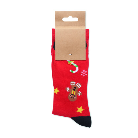 Weihnachtssocken M - Rot bedrucken, Art.-Nr. CX1574-05