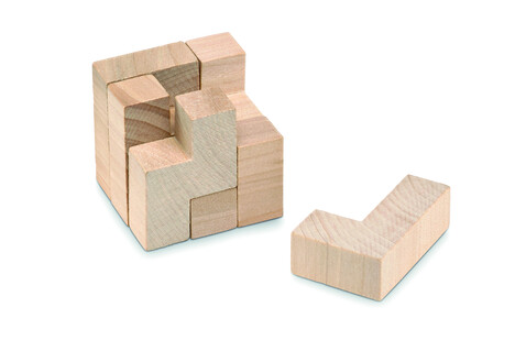 Holzpuzzle im Baumwollbeutel - Holz bedrucken, Art.-Nr. KC2585-40