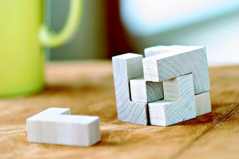 Holzpuzzle im Baumwollbeutel - Holz bedrucken, Art.-Nr. KC2585-40