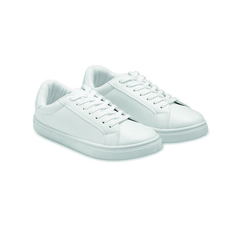 Sneakers aus PU Gr. 38 - Weiß bedrucken, Art.-Nr. MO2038-06