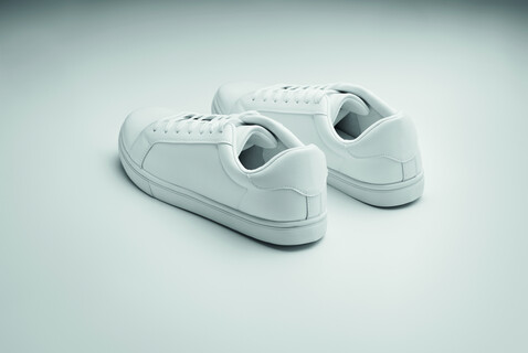 Sneakers aus PU Gr. 38 - Weiß bedrucken, Art.-Nr. MO2038-06