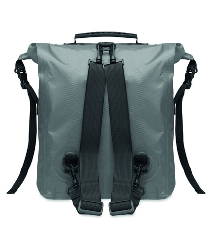 Rolltop-Tasche RPET - Steingrau bedrucken, Art.-Nr. MO2181-15