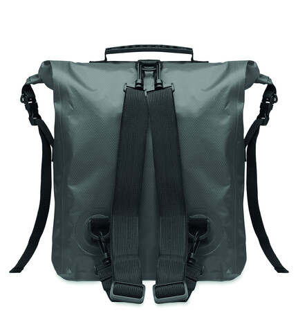 Rolltop-Tasche RPET - Steingrau bedrucken, Art.-Nr. MO2181-15