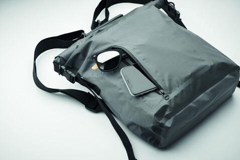 Rolltop-Tasche RPET - Steingrau bedrucken, Art.-Nr. MO2181-15