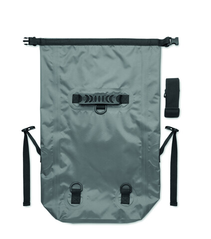 Rolltop-Tasche RPET - Steingrau bedrucken, Art.-Nr. MO2181-15