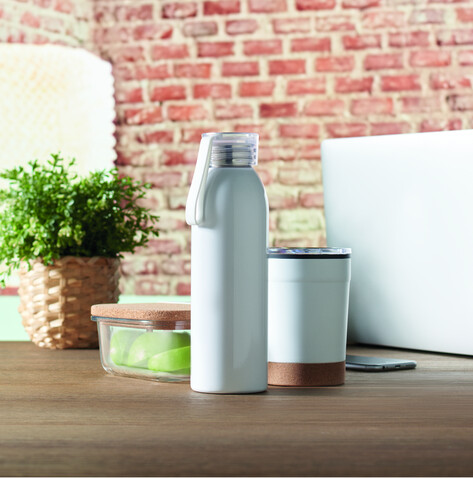 Edelstahlflasche 650ml - Weiß bedrucken, Art.-Nr. MO2241-06