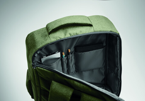 15" Laptop-Rucksack - Armeegrün bedrucken, Art.-Nr. MO2305-49