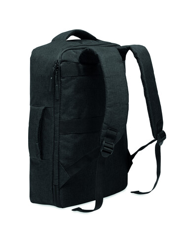 15" Laptop-Rucksack - Schwarz bedrucken, Art.-Nr. MO2305-03