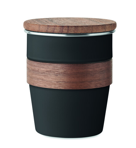 Einwandiger Becher 350 ml - Schwarz bedrucken, Art.-Nr. MO2322-03