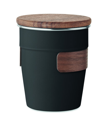 Einwandiger Becher 350 ml - Schwarz bedrucken, Art.-Nr. MO2322-03