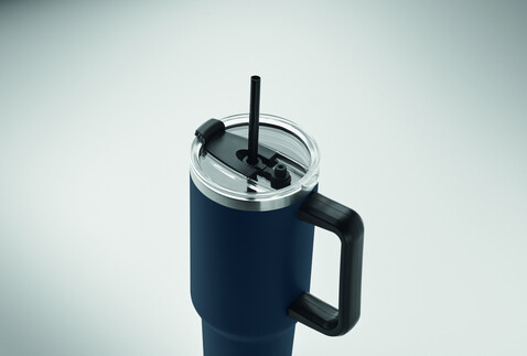 Doppelwandiger Trinkbecher - Marineblau bedrucken, Art.-Nr. MO2327-85