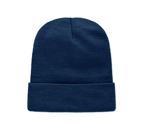 Beanie RPET-Polyester - Marineblau bedrucken, Art.-Nr. MO2359-85
