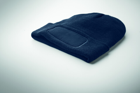Beanie RPET-Polyester - Marineblau bedrucken, Art.-Nr. MO2359-85