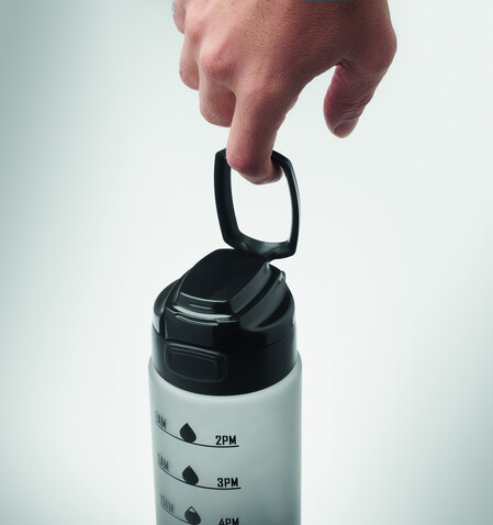 Sport-Trinkflasche RPET 1L - Weiß bedrucken, Art.-Nr. MO2409-06