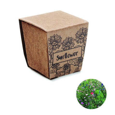 Pflanz-Set Sonnenblume - Beige bedrucken, Art.-Nr. MO2411-13 Pflanz-Set Sonnenblume - Beige bedrucken, Art.-Nr. MO2411-13
