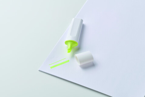 Textmarker RPET - Neon Gelb bedrucken, Art.-Nr. MO2427-70 Textmarker RPET - Neon Gelb bedrucken, Art.-Nr. MO2427-70